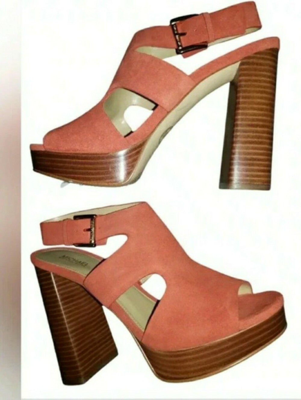 Autumn Chunky Platform Sandals Slingback 9 Suede Opentoe Block Heel Shoes New